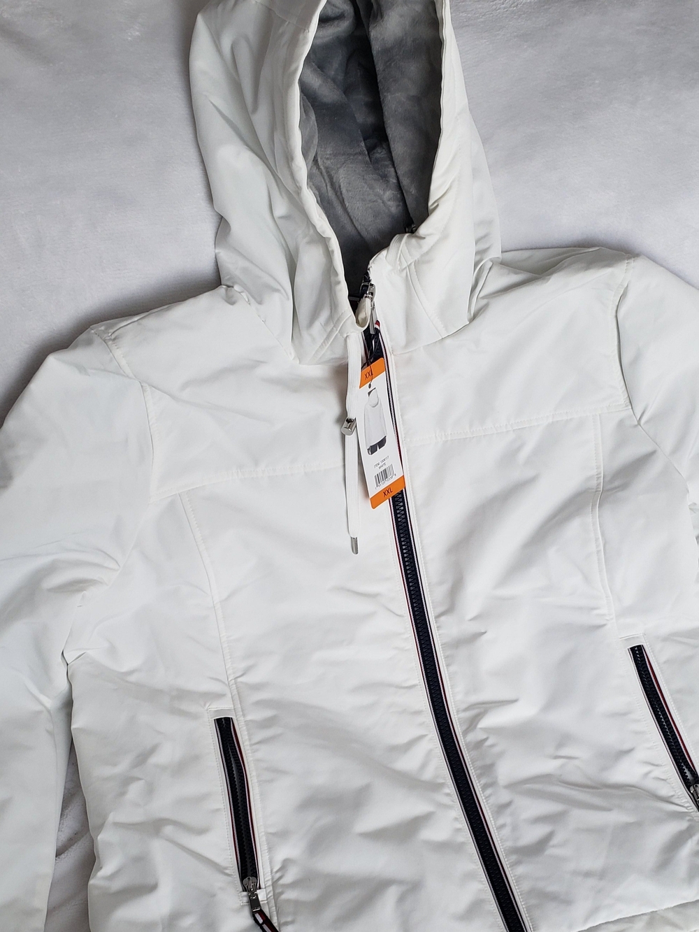 Tommy Hilfiger Women's Heavyweight Softshell Hooded Jacket (White, XXL),